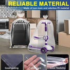 10 Pack 40” x 58” Extra Large Clear Plastic Storage Bags for Luggage Cover | 2 Mil Storage Bags Ideal for Car Seats, Suitcases, Strollers, Small Bikes, Attic Storage, Clothes, Xmas Trees, (with 10 Ties) - Image 3