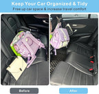 Purse Hooks for Car - 2 Pack Back Seat Storage Holder - Beige Leather/2L | Universal Car Headrest Hanger with Anti-Drop Lock Loop for Hat Bag Grocery Handbag Coat Must Have Stuff for Vehicle Truck SUV - Image 6