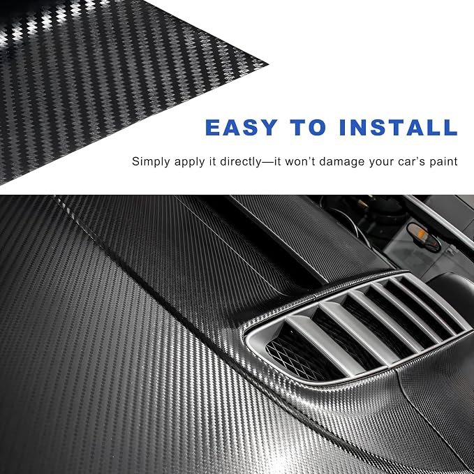 3D Carbon Fiber Vinyl Tape, 3 Inch x 20 ft Car Threshold Guard Anti-Scratch Window Trim Protector, Door Entry Protective Film Waterproof Detailing Tape for Most Vehicles - Image 3