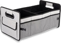 JiatuA Car Trunk Organizer, Collapsible Car Organizers and Storage Grey | Sturdy, Large Capacity, Clean Decor, Multi Compartment Container Box, Adjustable Car Accessories for SUV Sedan Truck by JiatuA