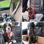 BWOGUE 2 Pack Dog Seat Belt for Car, Headrest Restraint Bungee Leads | Reflective Stitching, Elastic Bungee Buffer, 18.9-27.5 in Adjustable, Use with Dog Harness, Dogs and Cats, Zinc Alloy Snap - Image 6