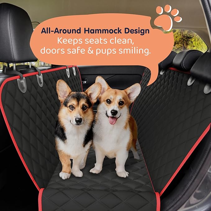 Dog Car Seat Cover for Back Seat, Waterproof Hammock for Car, SUV & Truck, Non-Slip Backseat Cover for Dogs, Heavy-Duty Dog Hammock Style Seat Protector Pets, Easy to Install & Clean - Image 2