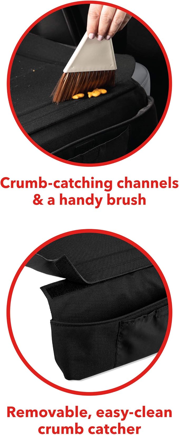 Skip Hop Clean Child Car Seat Protector, Universal Baby Carseat Cover with Clean Sweep Crumb Catcher - Image 4