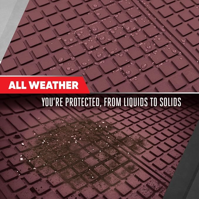 Motor Trend FlexTough Rear Cargo Mat – Heavy-Duty Trimmable Car Trunk Mat for Back of SUV, Universal Rear Cargo Liner for SUV, Flexible Trunk Liner, Automotive Floor Mats & Cargo Liners (Burgundy) - Image 5