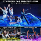 RGB Acrylic Interior Car LED Strip Light with Wireless APP, Car Accessories 6 in 1 with 175 inches 593 LEDs Fiber Optic Ambient Lighting Kits, Dynamic Music Sync Neon LED Strip Light for Car - Image 7