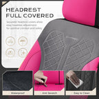 Coverado Car Seat Covers 2-Pack, Luxury Front Seat Covers, Automotive Car Seat Protectors, Pink Seat Covers Universal Fit for SUVs, Trucks, Sedans - Image 6
