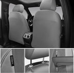 CAR PASS 3D Foam PU Leather Car Seat Covers, Universal Seat Covers Full Sets for Trucks SUV Sedan Automotive Seat Covers Armrest Airbag Compatible Waterproof Comfortable Faux Nappa Leather All Gray - Image 4