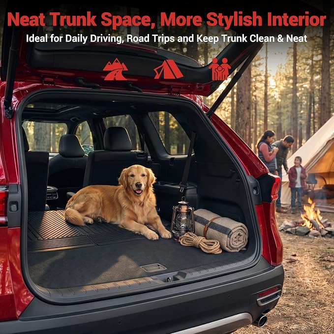 Cargo Mat Fit for 2020-2026 Toyota Highlander&Grand Highlander 3rd Row Backrest Mat TPE Trunk Liner All Weather Seats Back Protector for Highlander/Grand Highlander Accessories(Backrest Liner) - Image 6