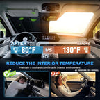 Windshield Sun Shade for Jeep Grand Cherokee 2022-2026 | Custom Fit, Accordion Folding Design, Car Front Window Sunshade, Sunshield Sun Visor Protector, Blocks UV, Car Accessories - Image 3