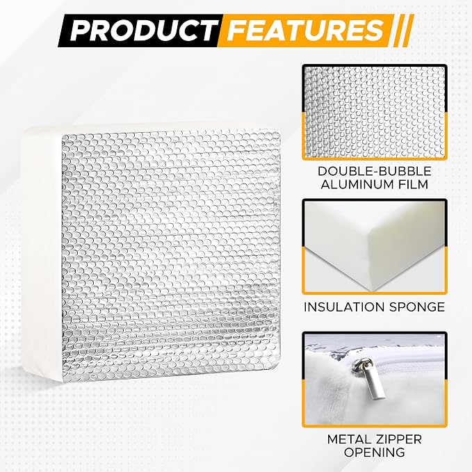 EcoNour RV Vent Insulator, 14" x 14" RV Skylight Cover Reflective Insulation - Image 4