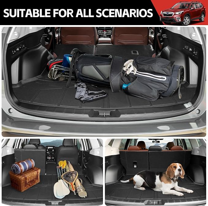 Cargo Liner Fit for 2019-2025 Subaru Forester Cargo Mat Replacement Trunk Mat All Weather Trunk Liner for 2019 2020 2021 2022 2023 2024 2025 Subaru Forester(Cargo Mat) - Image 5