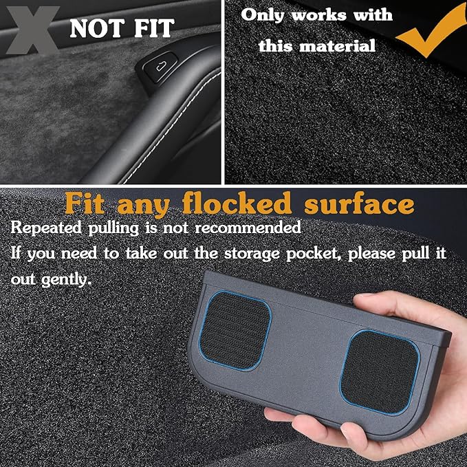 for Tesla Model Y 3 Sunglasses Holder Center Console Organizer Tray Storage Box Key Card Coin Holder Silicone Hook for Flocking Tesla Accessories - Image 3