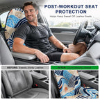 Car Seat Towel Cover 2 Pack for Front Seats, Sweat Absorbent Car Seat Protector with Non-Slip Backing, Waterproof Towel Car Seat Covers for Runners, Gym, Swimming, Beach, Pets, Nautical Waves - Image 4