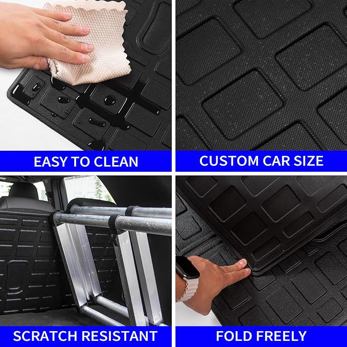 Rongtaod Cargo Mat & Backrest Mats for Chevrolet 2021-2025 2026 Trailblazer | Trunk Mat Cargo Liner TPE All Weather Back Seat Cover Protector 2024 Chevy Trailblazer Accessories - Image 6