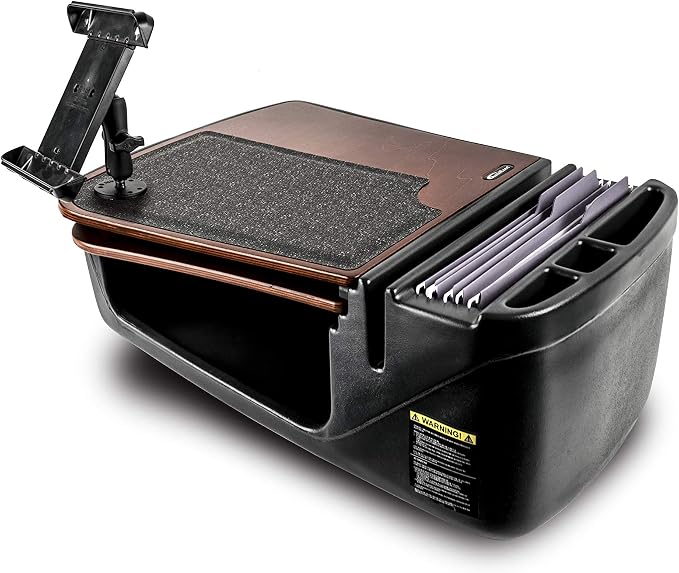 AutoExec AE-GMCD-TAB-21M GripMaster Car Desk for Your Vehicle Workstation and Mobile Office, Mahogany with Tablet Mount by AutoExec