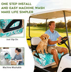 Golf Cart Seat Covers Club Car Golf Cart Accessories for Men Women Golf Carts Seat Towel Blanket 2-Seat Golf Cart Decorations - Image 4