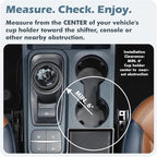 OtterVerz 11 Car Cup Holder Tray, 3 in 1 Cup Holder Expander Adapter for Car, 360° Rotating 10.5" Car Food Tray Eating Table, Road Trip Essentials Fits Yeti, Hydro Flask 16-46 oz Large Water Bottles - Image 4