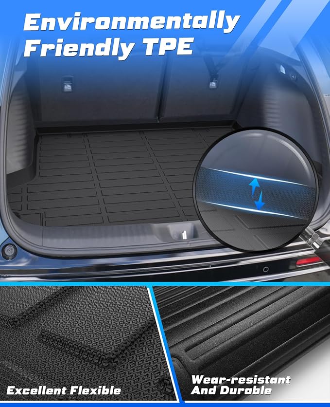 Sunsdrew Trunk Cargo Liner for Honda HR-V 2023-2026 (Included Hybrid), Rear Cargo Mat Trunk Mat for HRV Accessories All Weather Protection TPE Rubber Raised Edge - Image 4