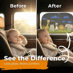 CARAMAZ Car Window Shade for Baby with Certified UV-Protection 2 Pack - 20"x12" - Image 3