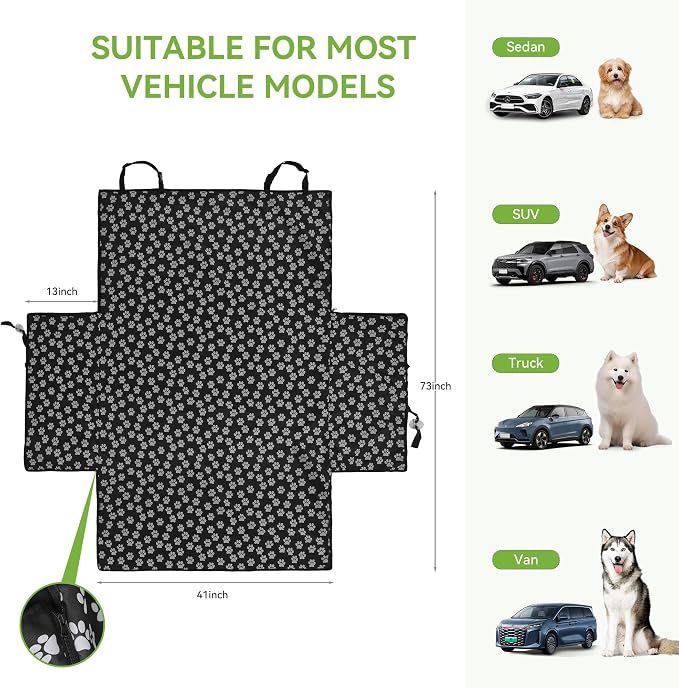 HelloTree SUV Trunk Cargo Liner for Dogs | Waterproof Oxford Pet Cargo Cover for Cars, Washable Dog Seat Mat to Protect Vehicle, Pet Travel Accessory - Image 2