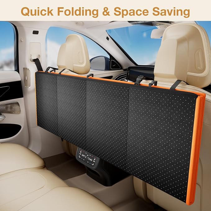 Pecute Dog Car Seat Cover for Back Seat, Back Seat Extender for Dogs 52 * 24.4in, Foldable in The Car, Hard PVC Panels Bottom Support to 330 lbs, for Cars/Mid-Size SUV/Small Truck - Image 2