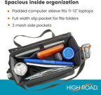 Front Seat Car Organizer, Laptop Organizer and Car and Truck File Organizer | High Road's Mobile Office Organizer with Desk Supplies Compartment, 2 Insulating Bottle Holders and Laptop Sleeve - Image 5