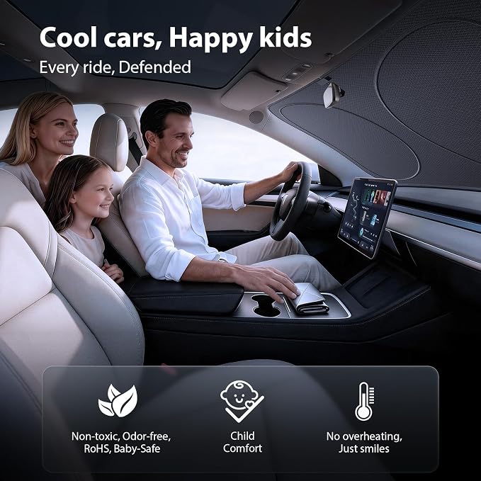 Windshield Sun Shade for Toyota Sienna & Ford Transit, XL(69"x 38") | Super Heat Insulation, 99.9% Sun Protection, Foldable Sunshade with Storage Bag, Car Accessories for Summer - Image 9