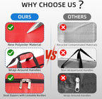 Extra Large travel duffel bag with Strong Handles, 135L Waterproof duffel bag, Durable Zippers, Extra Large Storage Totes for Space Saving and Moving Supplies, Red - Image 6