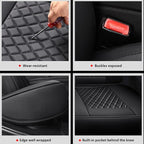 MIROZO Seat Covers,Leather Seat Cover Full Coverage for SUV Sedan Trucks | Black Seat Covers Full Set,Waterproof Leather Car Seat Covers,Universal Seat Protector For SUV Sedan Truck - Image 8