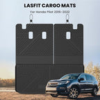 LASFIT All Weather Cargo Mats for Honda Pilot 2016-2022 | Full Surround TPE Mats, Tall Walls, 3D Custom Fit, Non-Slip, Easy Clean, Tool-Free Install, Vehicle-Specific Accessories - Image 3