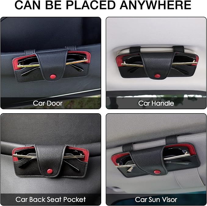 Sunglass Holder for Car Visor Glasses Case Non-Slip Clip Universal for Sunglasses Eyeglasses Car Interior Accessory - Image 5