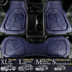 CAR PASS Heavy Duty Rubber Car Mats with Cargo Liner, Deep-Dish Car Floor Mats and Trunk Mat All Weather, Universal Trim-to-Fit for SUVs Trucks Sedans, Waterproof Anti-Slip, Trimmable V12 Blue - Image 2