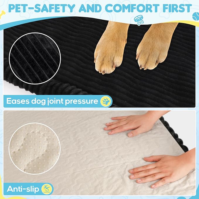Loiion Dog Car Bed, Non-Slip Backseat Extender Pet Mat 56"x28.7"x2" | Removable, Washable Dog Bed With Waterproof Liner Protects Car Seats, Anti-Slip Travel Bed For Dogs - Image 8