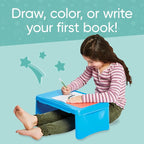 Hearthsong Foldable Lap Desk for Kids with Storage - Ideal Floor Desk for Drawing, Studying, Portable Folding Travel Lap Table, Versatile Bed Desk & Lap Tray (Blue-V2) - Image 3