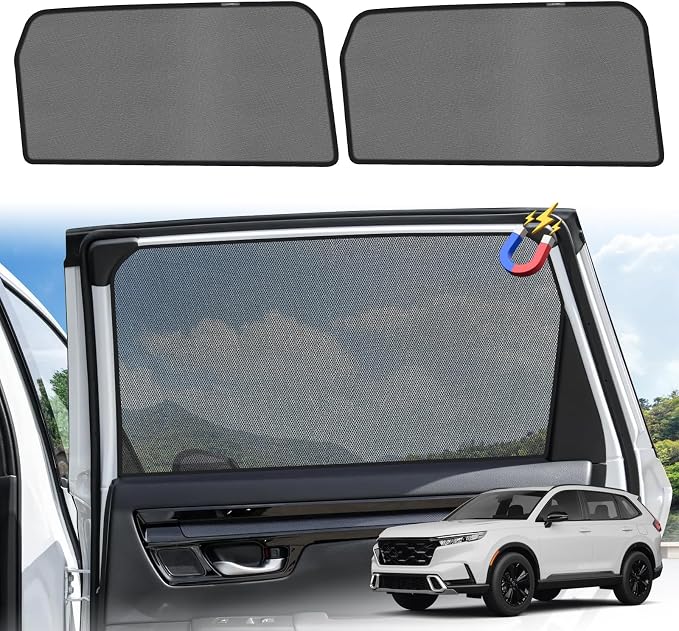 KUST Car Window Shades for 2023 2024 2025 Honda CR-V CRV Accessories, Breathable Mesh Magnetic Window Covers, Rear Back Side Window Sun Shades UV Block Privacy Protection for Baby Camping Napping 2PCS - Image 3