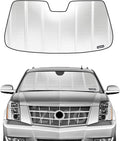 Pigenius Windshield Sun Shade for Chevy Tahoe Suburban 1500 3500HD 2015-2020, GMC Yukon/Yukon XL 2015-2020, Cadillac Escalade/ESV 2015-2020. Reflective Aluminum Film Sunshade, Silver by Pigenius