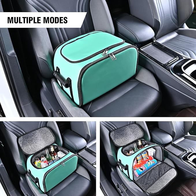 Foldable Car Insulated Storage Box, Portable Thermal Cooler Bag with Double Zipper & Sturdy Handle, Multi‑Purpose Car Seat Trunk Organizer for Drinks Snacks, Outdoor Picnic Camping Road Trips - Image 5