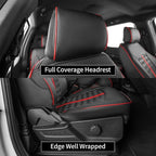 F150 Seat Covers 2015-2020 RegularCab XL XLT Custom Fit | Fits 2015-2020 Ford F150 RegularCab XL/XLT & 2017-2022 Ford F250/F350/F450 RegularCab XL/XLT Waterproof Faux Leather - Image 3