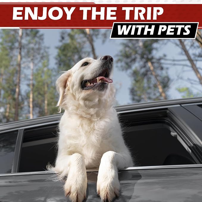 Universal Dog Car Net Barrier – Sturdy Mesh, Easy Install, Breathable Design, Easy to Clean, Flexible Bungee Cords for Adjustable Fit 23"×23" (Black) - Image 7