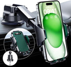 VANMASS [True Military-Grade] Car Phone Holder [Strongest Suction & Clip] Cell Phone Mount for Dashboard Windshield Vent Truck Accessories Cradle Dash Stand for iPhone 15 14 13 12 Android,Green by VANMASS