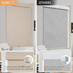 Persilux Blackout Roller Shades for Window Blinds,Cordless,Linen Fabric,Thermal Insulated Fabric UV Protection Shades for Home,Office,Bedroom,Door,Blackout-Beige,30" W X 72" H - Image 4