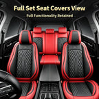 for Subaru Outback 2007-2026 Car Seat Covers, Full Set, Red | Luxury Full Coverage Leather Seat Protectors, Waterproof Breathable, Non-Slip, Easy to Install, Airbag Compatible, All-Season - Image 3