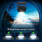 Portable Fan Rechargeable 20000mAh Cordless Battery Powered Camping Fan | with LED Lantern Battery Operated for Travel Bedroom Home Camping Tent Office Beach Desk Fishing Table Black - Image 4