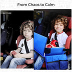 Travel Tray for Kids, Carseat Table Tray for Road Trip Activities, Toddler Lap Desk Organizer for Airplane - Blue - Image 4
