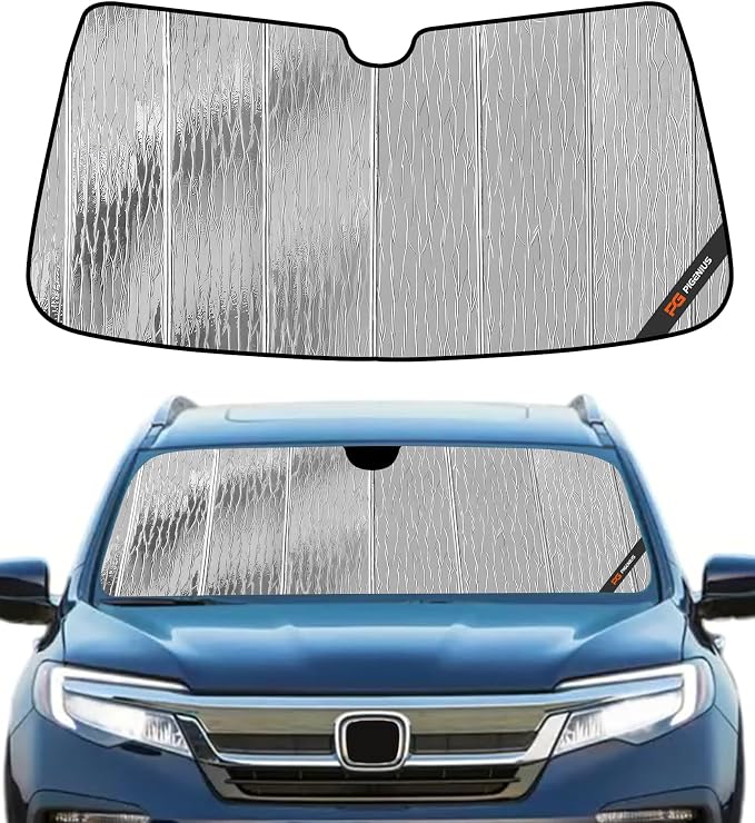 Pigenius Windshield Sun Shade for Honda Pilot 2016-2021, Ridgeline 2017-2021. Without Sensing Camera - AstraGuard by Pigenius