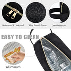 Kacctyen Insulated Makeup Bag for Car Women Cosmetics Bag Heat-resistant Travel Makeup Organizer Waterproof Skincare Case from Melting Freezing Winter Valentines Gift for Women(Medium,Portable,Black) - Image 3