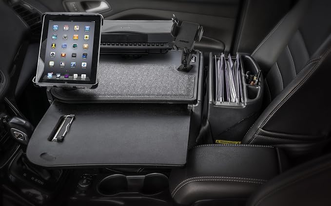 AutoExec AE-GMCD-PI-PS-PM-TAB-BT GripMaster Car Desk for Your Vehicle Workstation and Mobile Office, Black with 400 watt Power Inverter, Printer Stand, Phone Mount and Tablet Mount | 400 Watt Power Inverter, Printer Stand, Phone Mount, Tablet Mount - Image 2