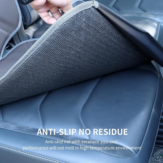 Viaviat Car Seat Protector Leather Waterproof Child Safety Seat Protector Cover with Thick Pad and 2 Large Pockets Durable Kick Mat for All Auto Seat (Brown) - Image 6