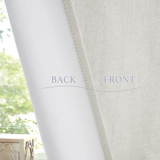 RYB HOME 100% Blackout Front Door Window Covering Small Sidelight Blinds | Linen Textured, Block Views, Privacy Sidelight Blids, For Glass Door School Office Nursery, W12 x L69, Linen, 1 Panel - Image 7