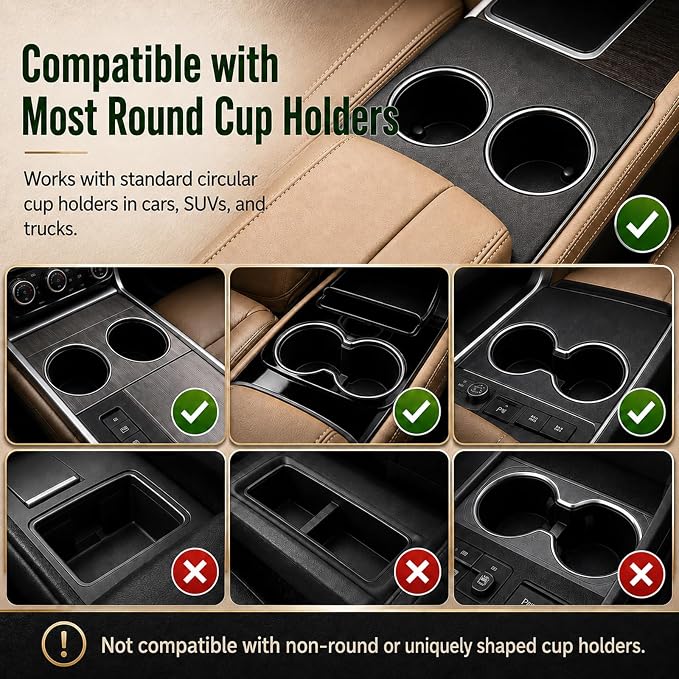 Car Tray Table for Laptop and Food, 360° Rotating Adjustable Car Desk with Cup Holder,Leather Surface, Adjustable Vehicle Seat Tray for Eating, Working, Road Trips, Fits Tesla Model 3/Y/S&Most Cars - Image 4